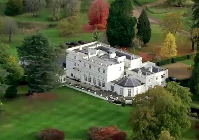 Calls are growing for Prince Andrew to be kicked out of the Royal Lodge (pictured today), the lavish Windsor mansion he shares with his ex-wife Sarah Ferguson