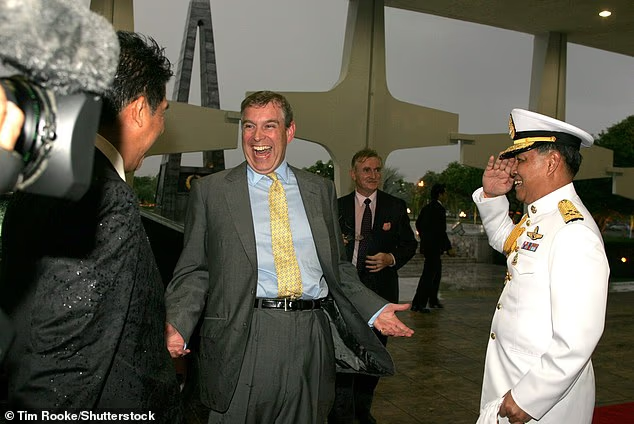 Prince Andrew pictured at the King of Thailand’s diamond jubilee celebrations in 2006