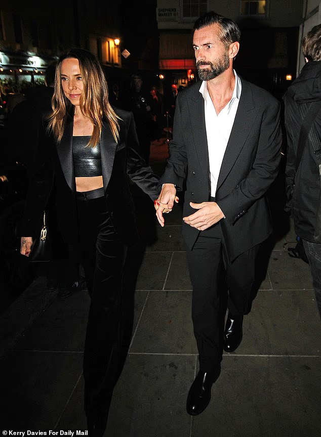 Meanwhile Mel C and her boyfriend Chris Dingwall made a rare appearance together at the after party