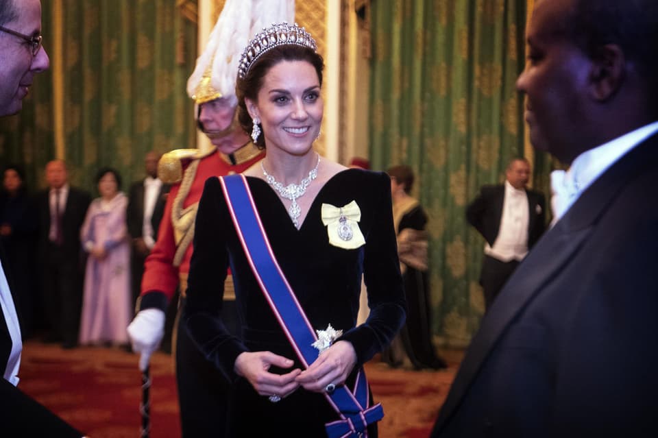 Kate Middleton wears Princess Diana's Lovers Knot tiara to Diplomatic Corps reception | London Evening Standard | The Standard