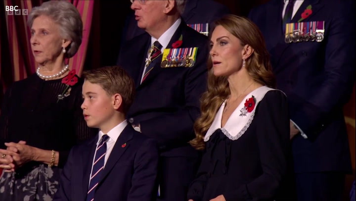 Prince George Sings With Princess Kate During Festival Of Remembrance
