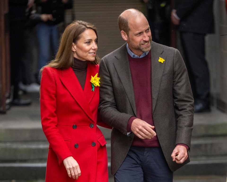 Prince William and Kate Middleton at Pontypridd Market.