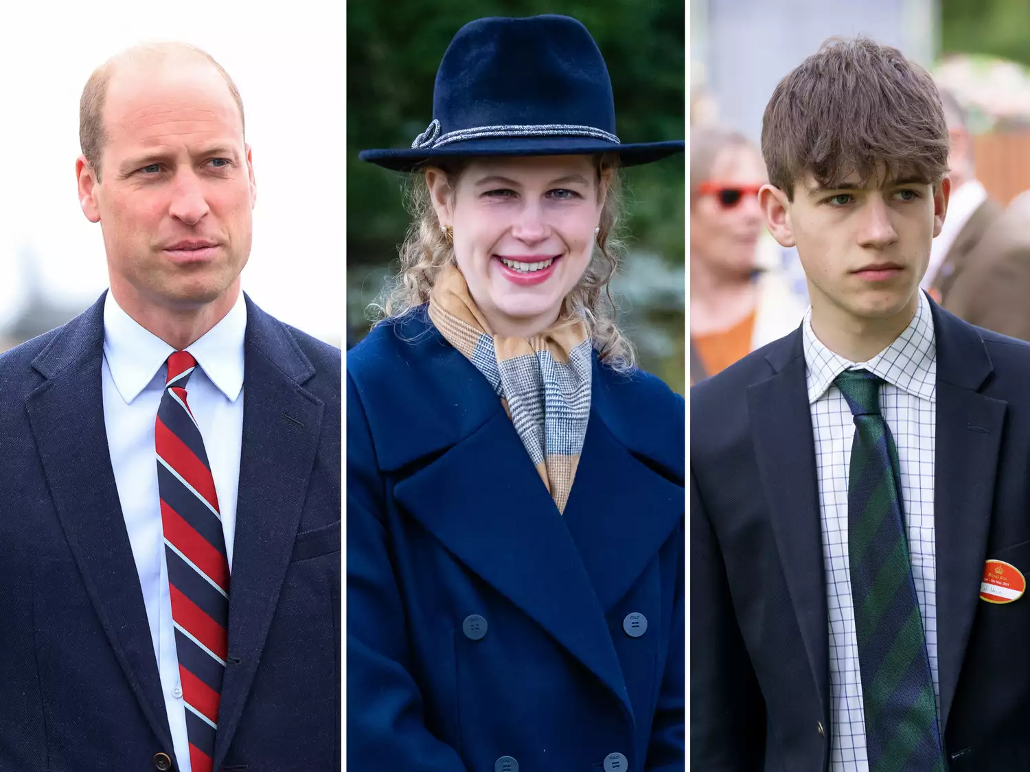 Prince William and Lady Louise Windsor and James Earl of Wessex