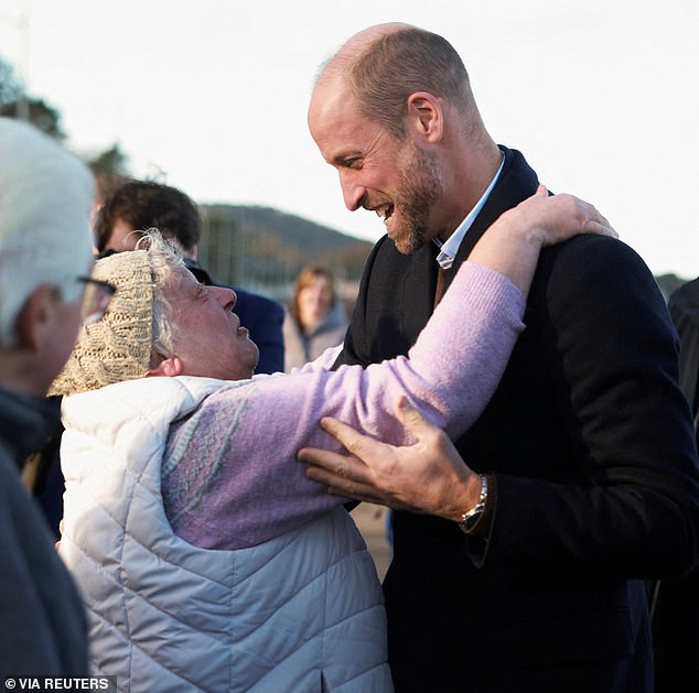 William greeted Angela, while on a beach walk with young people who are part of the Marine Conservation Society's Youth Ocean Network