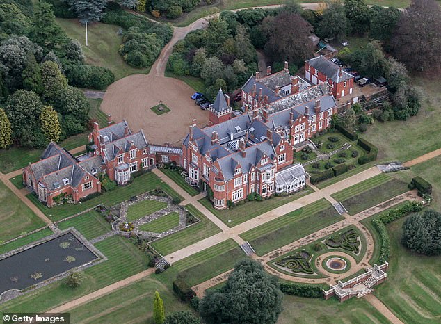 He and Sophie continue to live rent free at the rambling property (pictured) with their children Lady Louise, 22, and 17-year-old James, the Earl of Wessex