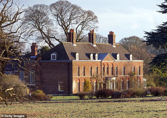The Prince and Princess of Wales and their three children still have their own country home at Anmer Hall (pictured) on the Sandringham estate