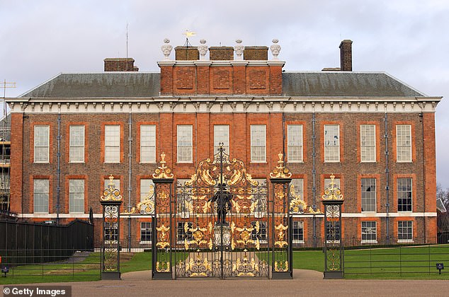 They initially only paid a 'peppercorn rent' covering their utility bills until 2002 when Buckingham Palace announced that the Queen had agreed to pay their rent from her own income for seven years. Pictured: File photo of the front of Kensington Palace