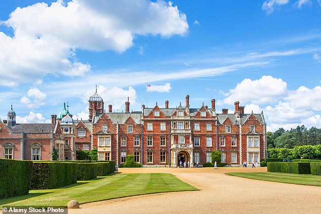The King inherited the 20,000 acre Sandringham estate (pictured, Sandringham House, the main home on the estate) in north Norfolk from his mother, the late Queen, and it remains his private property