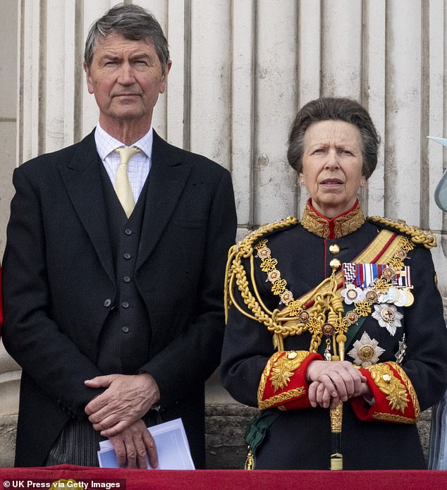 Grade II-listed Gatcombe Park in Gloucestershire has been the country home of Princess Anne (pictured with her husband Sir Timothy Laurence at Trooping the Colour in 2022) since it was bought for her by her mother, the late Queen, in 1976