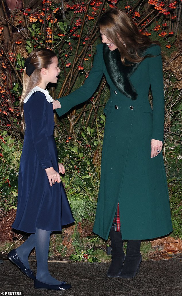 The Princess of Wales and Princess Charlotte shared an adorable mother-daughter moment at Westminster Abbey this evening