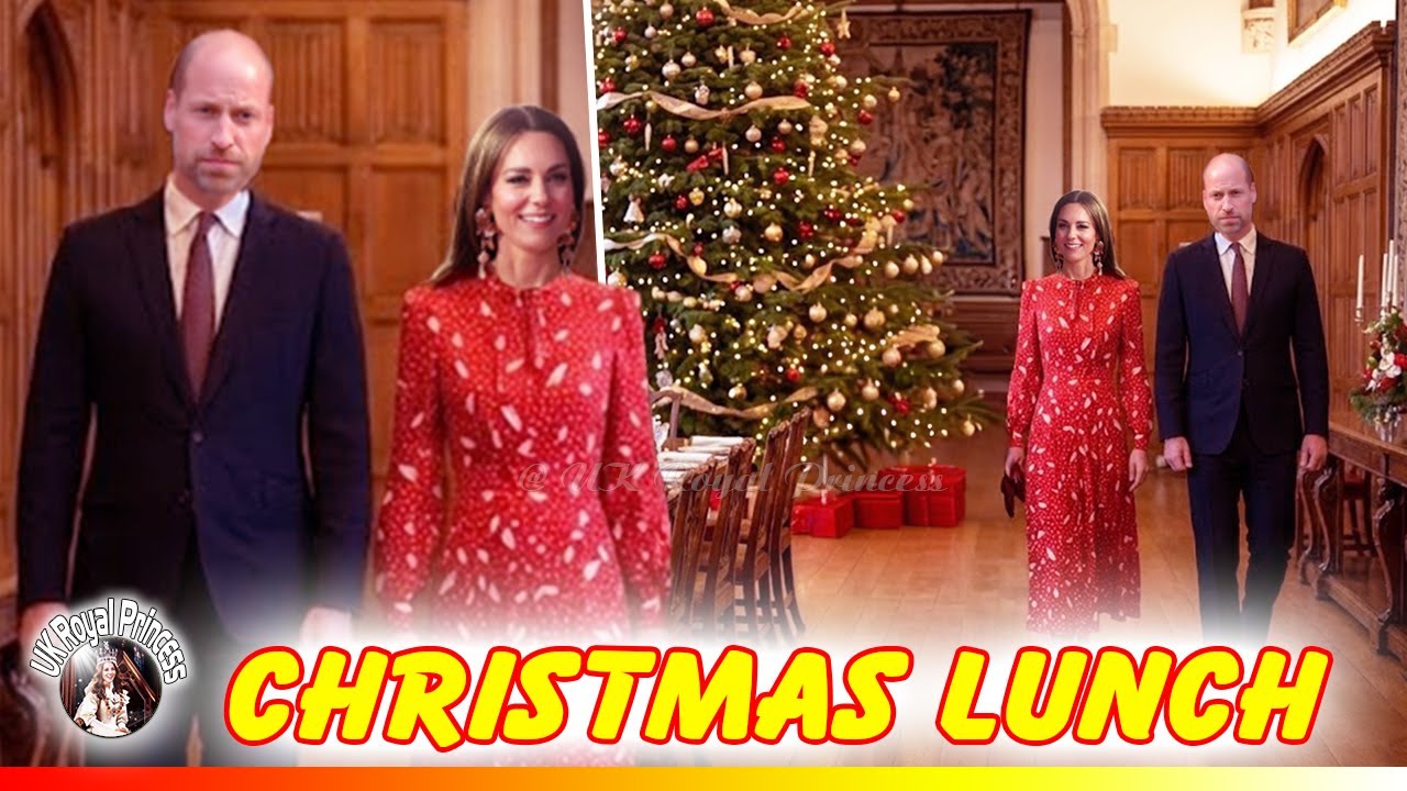 Princess Catherine's RED DRESS MOMENT Sparks Warm Reactions at Royal Christmas  Lunch - YouTube