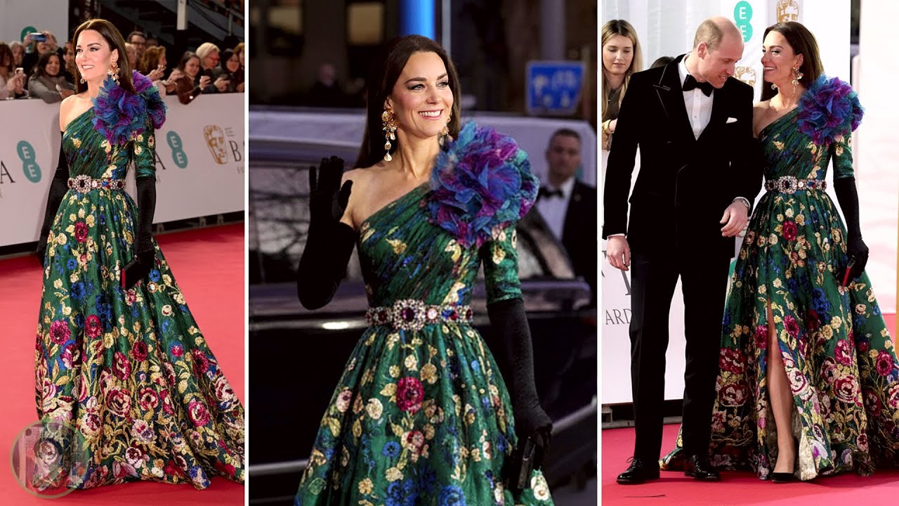 Princess Catherine Dazzled in Her McQueen Gown and Glittering Heels on The  Red Carpet