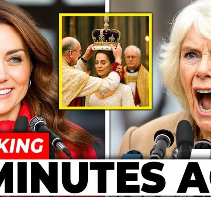 “ROYAL POWER TWIST: Camilla COLLAPSES IN A CLOSE ROOM AS Charles Secretly Gives Catherine the Title of ‘THE REAL QUEEN’” The supposedly “unusually quiet” meeting exploded when King Charles placed a sealed red envelope on the table, containing a decision that shook the entire palace: Catherine would be seen as “the real Queen” in the eyes of the king. No one had time to react when Camilla opened the door, walked in, saw the document, and immediately fell to her knees as if the ground beneath her feet had disappeared. Advisors rushed in, one blowing air, another holding her hand, but Camilla’s eyes widened in a way no one had ever seen before. In the chaos, Catherine appeared—intending to discuss charity—but instead found Camilla trembling, and Charles clutching the hands of his wife and son as if to calm the shaking world around him. A piece of paper fell from the file, brushing past Catherine’s feet like a piece of fate; Just a short line of text on it was enough to make the aides panic and scramble to cover it, because the content carried the weight of changing the position of an entire dynasty in an instant. The atmosphere was so suffocating that everyone stood still, except for Camilla’s gasp and Catherine’s slightly trembling hand as she picked up the envelope Charles gave her. The drama continued to escalate immediately after that – hurried footsteps, slamming doors and an internal announcement that almost “paralyzed” the entire palace for several hours.