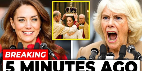 “ROYAL POWER TWIST: Camilla COLLAPSES IN A CLOSE ROOM AS Charles Secretly Gives Catherine the Title of ‘THE REAL QUEEN’” The supposedly “unusually quiet” meeting exploded when King Charles placed a sealed red envelope on the table, containing a decision that shook the entire palace: Catherine would be seen as “the real Queen” in the eyes of the king. No one had time to react when Camilla opened the door, walked in, saw the document, and immediately fell to her knees as if the ground beneath her feet had disappeared. Advisors rushed in, one blowing air, another holding her hand, but Camilla’s eyes widened in a way no one had ever seen before. In the chaos, Catherine appeared—intending to discuss charity—but instead found Camilla trembling, and Charles clutching the hands of his wife and son as if to calm the shaking world around him. A piece of paper fell from the file, brushing past Catherine’s feet like a piece of fate; Just a short line of text on it was enough to make the aides panic and scramble to cover it, because the content carried the weight of changing the position of an entire dynasty in an instant. The atmosphere was so suffocating that everyone stood still, except for Camilla’s gasp and Catherine’s slightly trembling hand as she picked up the envelope Charles gave her. The drama continued to escalate immediately after that – hurried footsteps, slamming doors and an internal announcement that almost “paralyzed” the entire palace for several hours. “ROYAL POWER TWIST: Camilla COLLAPSES IN A CLOSE ROOM AS Charles Secretly Gives Catherine the Title of ‘THE REAL QUEEN’” The supposedly “unusually quiet” meeting exploded when King Charles placed a sealed red envelope on the table, containing a decision that shook the entire palace: Catherine would be seen as “the real Queen” in the eyes of the king. No one had time to react when Camilla opened the door, walked in, saw the document, and immediately fell to her knees as if the ground beneath her feet had disappeared. Advisors rushed in, one blowing air, another holding her hand, but Camilla’s eyes widened in a way no one had ever seen before. In the chaos, Catherine appeared—intending to discuss charity—but instead found Camilla trembling, and Charles clutching the hands of his wife and son as if to calm the shaking world around him. A piece of paper fell from the file, brushing past Catherine’s feet like a piece of fate; Just a short line of text on it was enough to make the aides panic and scramble to cover it, because the content carried the weight of changing the position of an entire dynasty in an instant. The atmosphere was so suffocating that everyone stood still, except for Camilla’s gasp and Catherine’s slightly trembling hand as she picked up the envelope Charles gave her. The drama continued to escalate immediately after that – hurried footsteps, slamming doors and an internal announcement that almost “paralyzed” the entire palace for several hours.