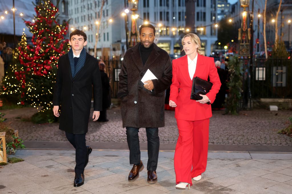 Joe Locke, Chiwetel Ejiofor and Kate Winslet attend the 'Together At Christmas' Carol Service 