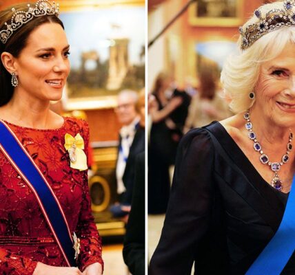 What the public saw looked like celebration. What happened behind palace doors tells a very different story. After weeks of speculation, Buckingham Palace made an announcement that instantly shifted the royal spotlight. Catherine, Princess of Wales, was given a powerful new role — one so symbolic that royal insiders quietly described it as a major step toward the future of the monarchy. Outside the palace gates, the crowd erupted. Cheers rang out as Catherine appeared calm, radiant, and composed — every inch the figure many already see as the monarchy’s next great chapter. Prince William stood just behind her, pride unmistakable in his eyes, as cameras flashed and commentators spoke of a “new era.” But inside the palace, the atmosphere reportedly changed in an instant. According to senior palace sources, as attention turned fully toward Catherine, Queen Camilla’s demeanor shifted. Her expression tightened. Her posture stiffened. Advisers nearby sensed something was wrong — and then came a quiet moment that stopped those closest to her cold. Camilla allegedly turned away and whispered a short sentence — one so charged that no one dared repeat it aloud. Seconds later, she was said to have left the room abruptly, aides and security hurrying after her, staff exchanging stunned glances as they realized the gravity of what had just occurred. Outside, the applause never stopped. Inside, insiders say a line may have been crossed. For the first time, those close to the royal household reportedly sensed a hard truth settling in: public attention had shifted — not to the crown itself, but to the woman walking confidently through the ceremonial doors, already viewed by many as the future. What exactly was said? Why did this moment strike such a nerve? And how could it reshape the royal family moving forward? One announcement. Two very different reactions. And a palace forever changed