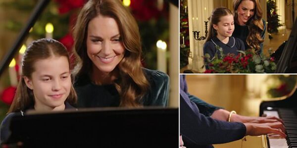 The lights dimmed. The room fell silent. And then something extraordinary happened. At the opening of her star-studded Christmas carol concert, Catherine, Princess of Wales took her seat at the piano — but she wasn’t alone for long. Moments later, her daughter Princess Charlotte joined her. No announcement. No fanfare. Just a mother and daughter, side by side, playing together as the very first notes of the evening echoed through the hall. The effect was instant. The audience leaned in. Phones lowered. Conversations stopped. What began as a formal royal event suddenly felt intimate — almost private — as Charlotte mirrored her mother’s calm focus, her posture, her quiet confidence at the keys. This wasn’t a performance built for spectacle. It was built on trust. Fans watching later said the moment felt less like royalty on display and more like a glimpse behind the curtain — a reminder that before the titles and traditions, this is a family sharing something meaningful in real time. Social media lit up within minutes. “Absolutely breathtaking.” “You could feel the bond.” “This is the moment I won’t forget.” In a concert filled with celebrities and polished performances, it was this unscripted duet — simple, sincere, and deeply human — that became the emotional heart of the night. Sometimes the most powerful moments don’t arrive loudly. They arrive quietly… on a piano bench