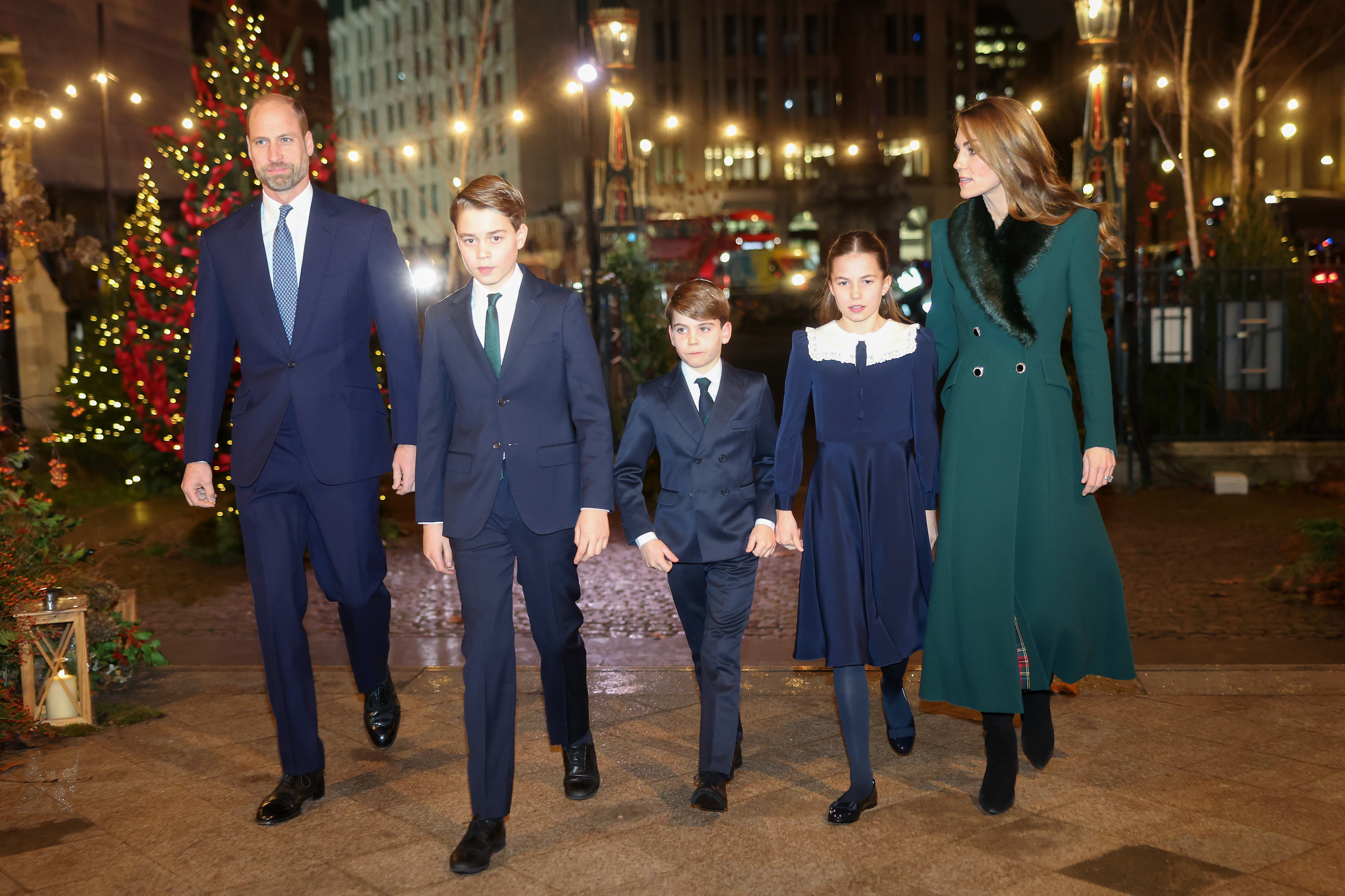 Prince William, Prince of Wales, Prince George of Wales, Prince Louis of Wales, Princess Charlotte of Wales and Catherine, Princess of Wales attend the &#039;Together At Christmas&#039; Carol Service at Westminster Abbey on December 05, 2025 in London, England. Led by The Princess and supported by The Royal Foundation, the annual event offered a chance to pause and reflect on the values of love, compassion, and the connections we share. The service also highlighted remarkable individuals from across the UK who have demonstrated extraordinary kindness, empathy, and support within their communities. (Photo by Chris Jackson/Getty Images)