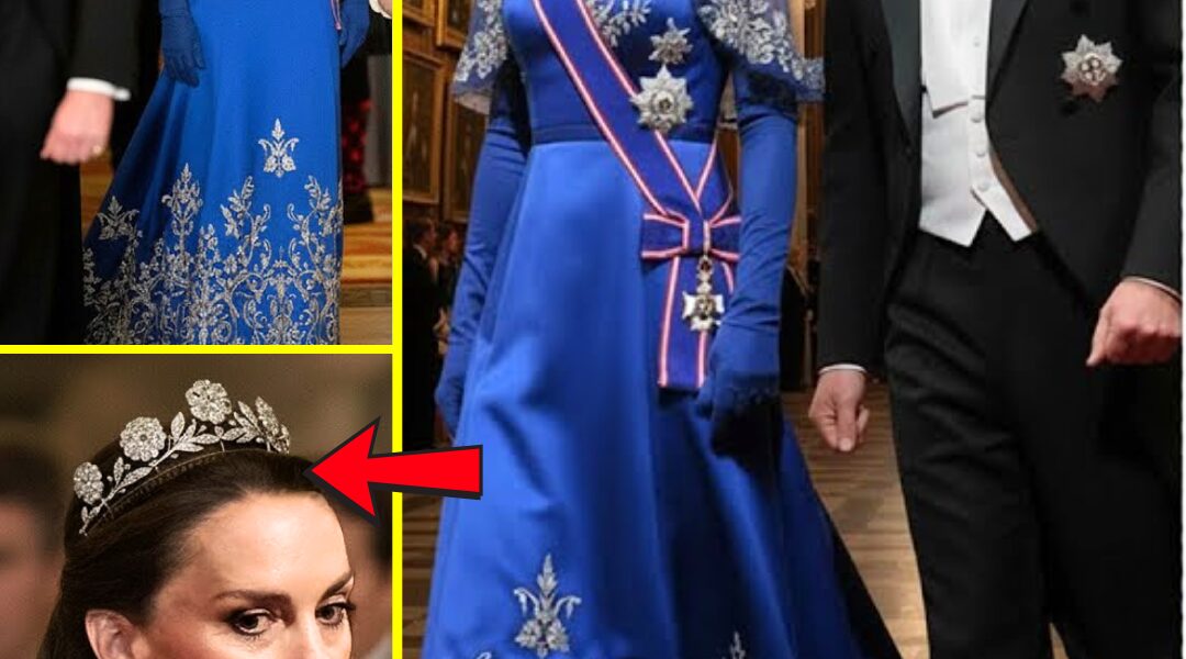 All Eyes On Princess Catherine In Sparkling Gown As She Debuts the Legendary Strathmore Rose Tiara After 100 Years At at Buckingham Palace’s State Banquet