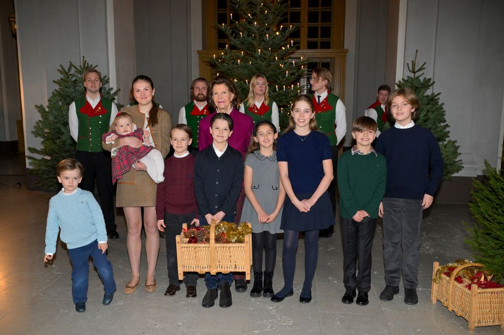 The Swedish royal kids posed with queen silvia