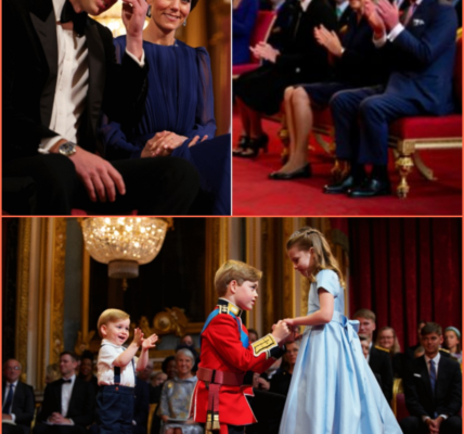 From a shy glance in a lecture hall to a love story watched by the world — Prince George and Princess Charlotte just brought William and Kate’s journey to life on stage, wide-eyed and full of heart. But it was the final moment that stole the show: George dropped to one knee — and the room exploded. A simple school play… that left Buckingham Palace in tears. 💫 Watch the moment that melted a nation’s heart.
