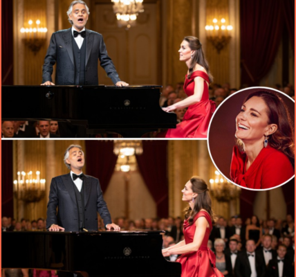 The Entire Ballroom Fell Silent as Princess Kate Sat at the Piano – Then Andrea Bocelli Appeared from the Shadows in a Royal Night of Unforgettable Grace