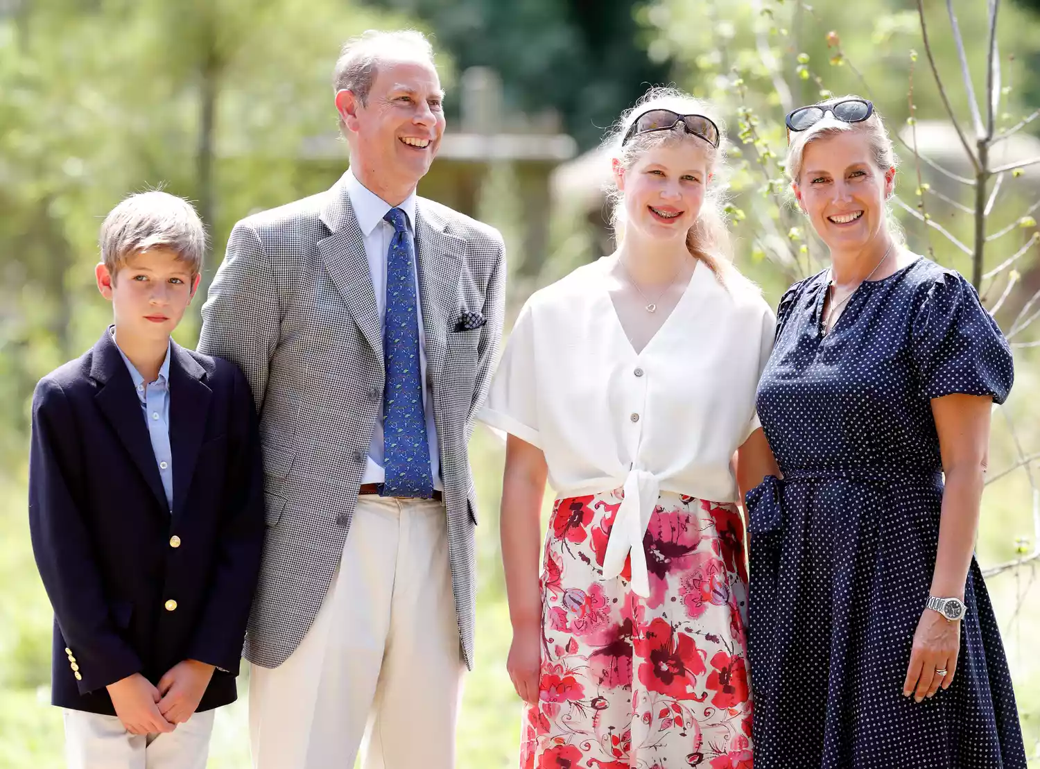 James, Earl of Wessex, Prince Edward, Lady Louise Windsor, and Duchess Sophie