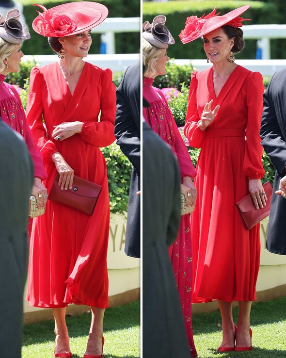 Kate turns heads in red gown & £74 earrings for Royal Ascot 2023 debut |  Express.co.uk