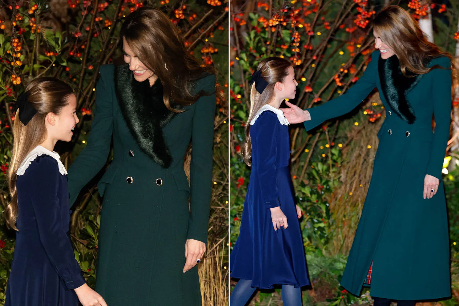 Catherine, Princess of Wales and Princess Charlotte of Wales attend the 'Together At Christmas' Carol Service at Westminster Abbey on December 05, 2025 in London, England.