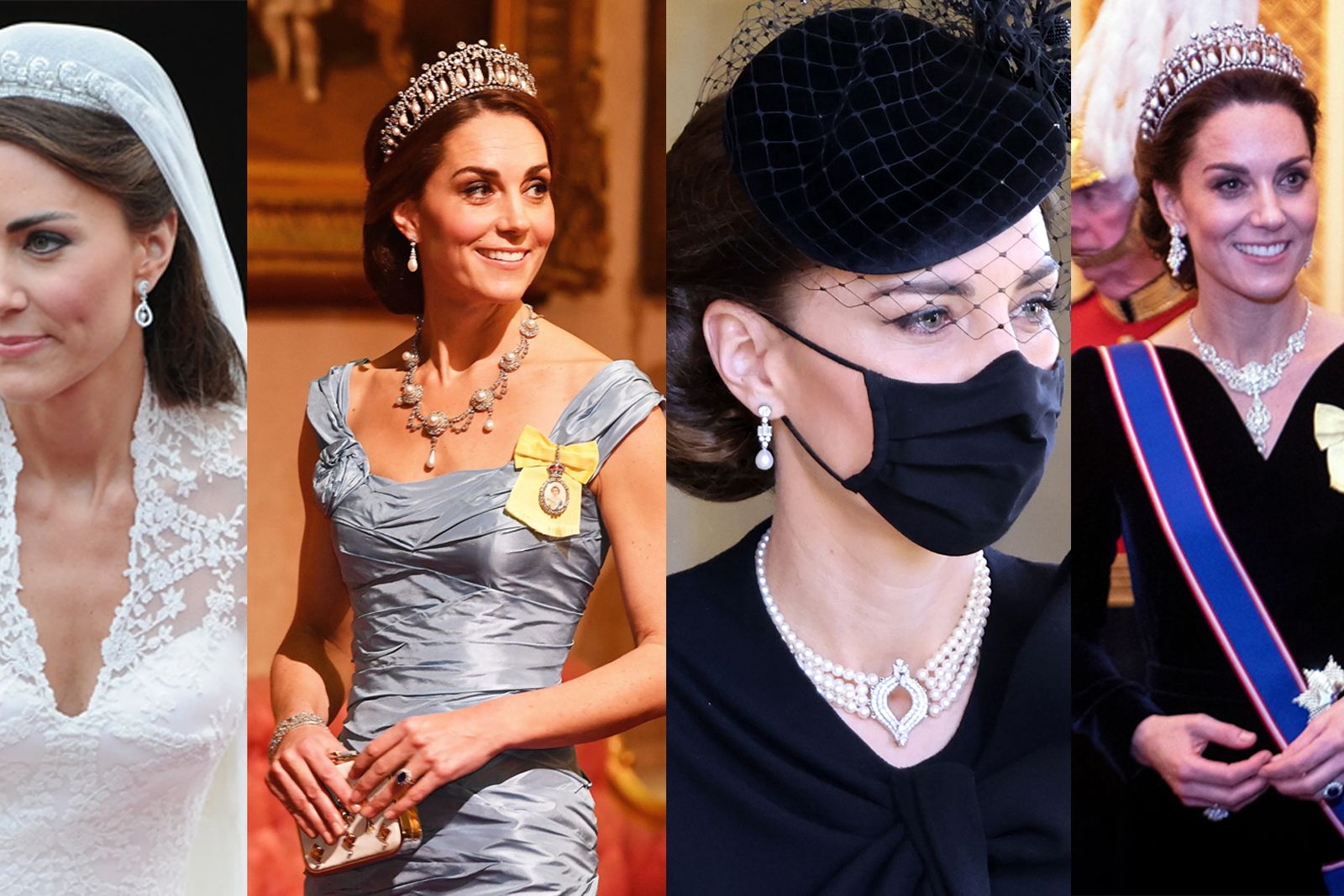 Image may contain: Human, Person, Hat, Clothing, Apparel, Evening Dress, Fashion, Gown, Robe, Sunglasses, and Accessories