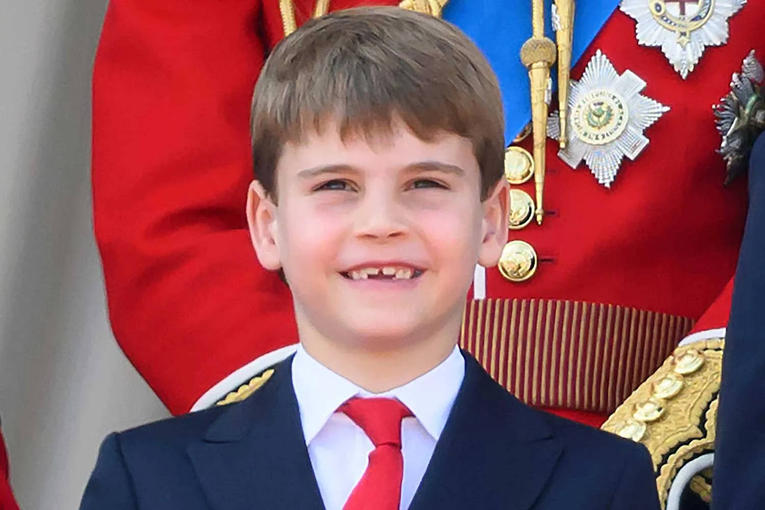 Prince Louis of Wales on the balcony of Buckingham Palace during Trooping The Colour 2025 on June 14, 2025 in London, England.