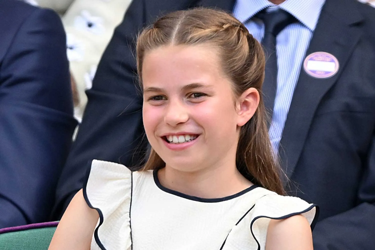Princess Charlotte of Wales attends the Wimbledon Tennis Championships at the All England Lawn Tennis and Croquet Club at All England Lawn Tennis and Croquet Club on July 13, 2025 in London, England.