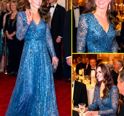 Windsor Is Buzzing Now! HRH Princess Catherine of Wales DAZZLES In in Ice-Blue Jenny Packham And Queen’s Heirloom Diamond Earrings at Diplomatic Gala