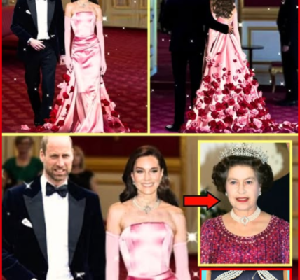 OH MY GODNESS! Princess Catherine BOLD in Glamorous Pink Gown and Queen’s Pearl Necklace at Palace Dinner — William Can’t Look Away