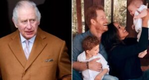 “THE KING’S DECREE” — After 18 Months of Silence, King Charles Finally Grants Royal Titles to Harry’s Children — But What He Wrote at the Bottom of the Letter Changed Everything. Eighteen months of silence. Eighteen months of tension, distance, and endless rumors. Then this morning, Buckingham Palace exploded: King Charles III officially granted Archie and Lilibet the titles of Prince and Princess. No televised announcement, no elaborate ceremony—just a handwritten letter in dark blue ink, sent in a sealed envelope bearing the Royal Seal. And at the very end of that letter, the king added a small line—a line that left even palace advisers dumbfounded. No one spoke up, no one dared to erase it, and no one understood why he chose those exact words. All we know is that when Harry reached the end, he stood there for a long time, tears falling on the table, and Meghan clutched his hand, unable to say a word. A move that not only ends 18 months of silence — but opens a haunting new chapter in royal history.