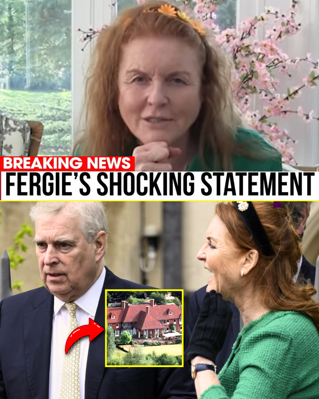 BREAKING NOW: Sarah Ferguson Issues MAJOR Statement On NEW HOME As She’s Set To Leave Royal Lodge