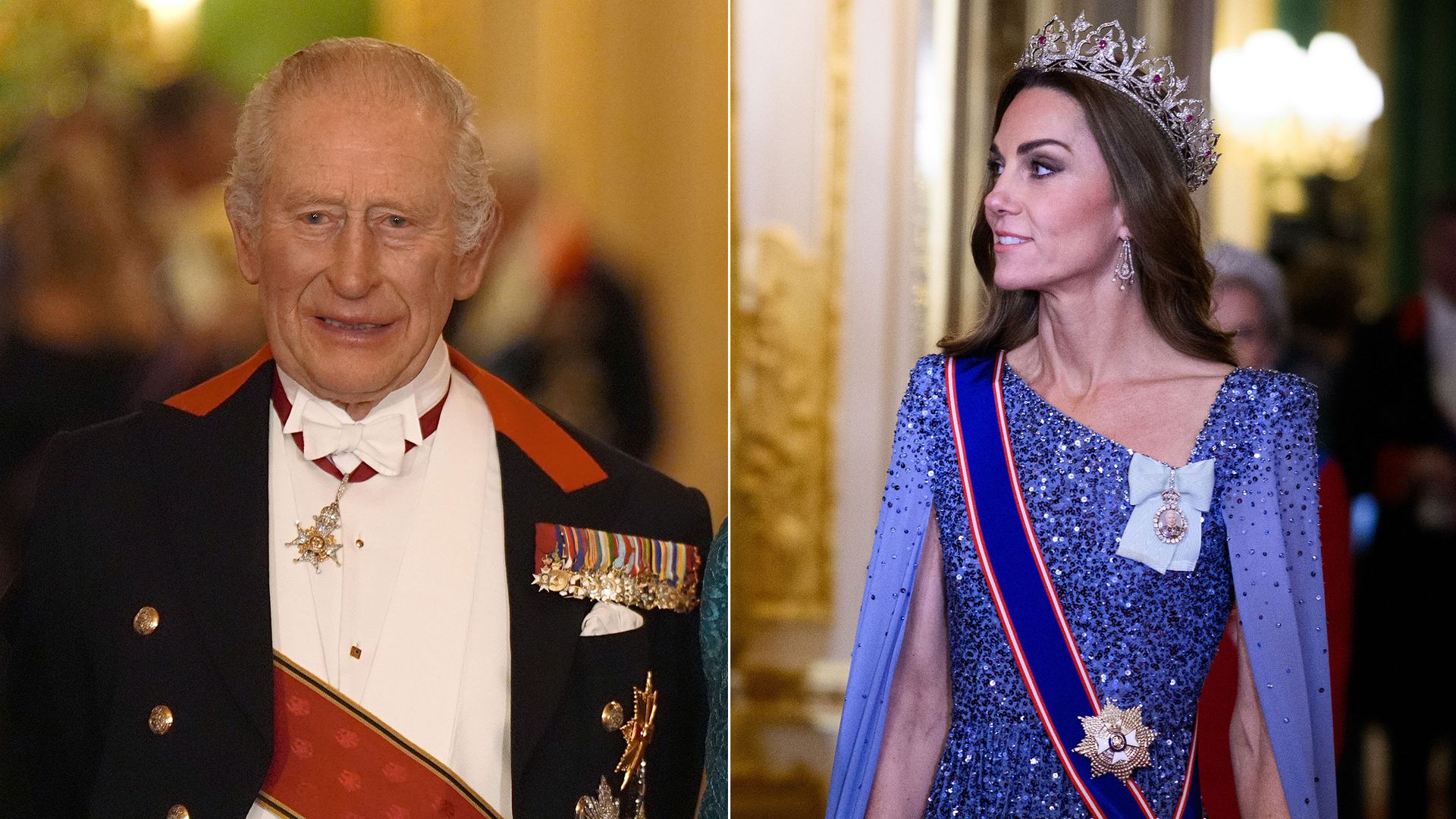 King Charles' gentle look of admiration for daughter-in-law Kate Middleton at state banquet - see photo | HELLO!
