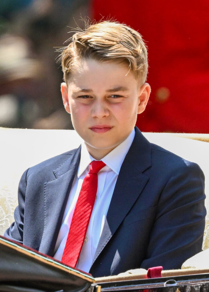 Prince George in suit during Trooping the Colour
