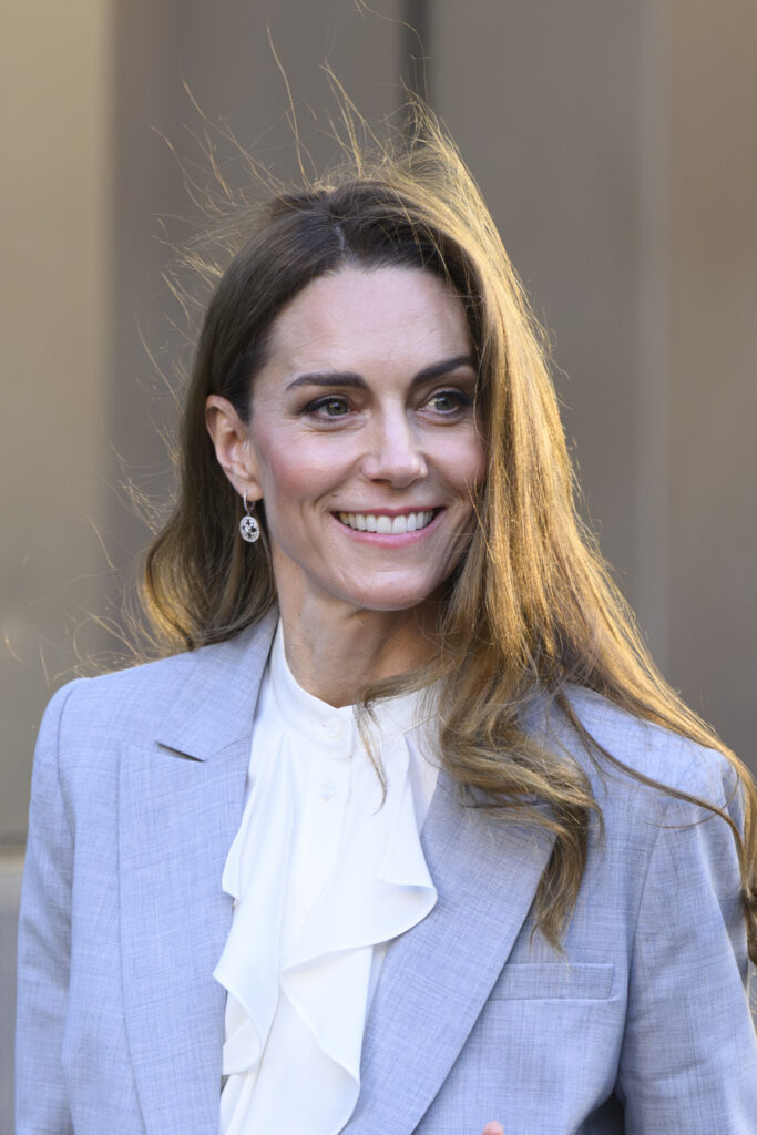 Kate Middleton walking and smiling