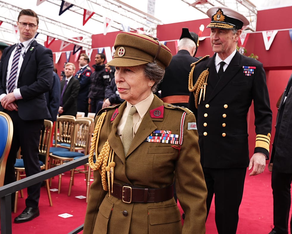 The Royal Family Watch Military Procession To Mark The 80th Anniversary Of VE Day