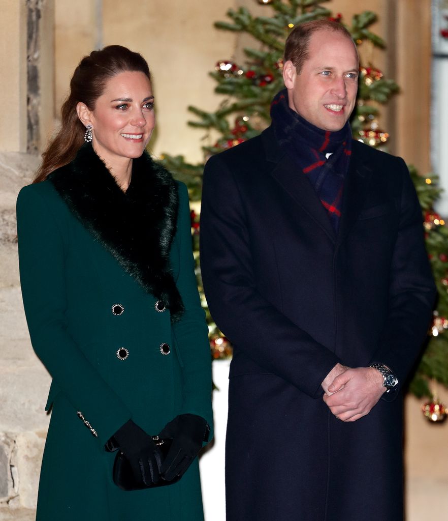 Catherine and william in coats
