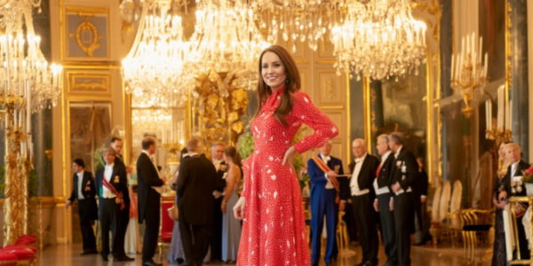 PRINCESS CATHERINE TURNS HEADS! Her Red Satin Dress Sparks Frenzy at Palace Christmas Lunch PRINCESS CATHERINE TURNS HEADS! Her Red Satin Dress Sparks Frenzy at Palace Christmas Lunch