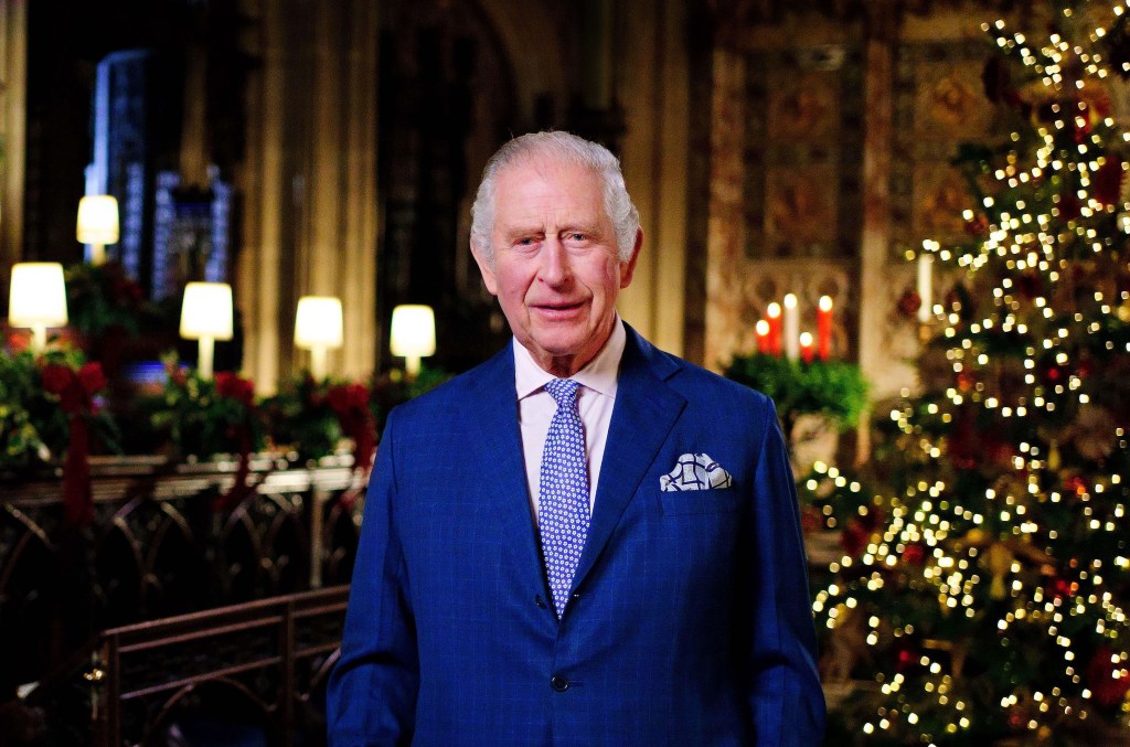 King Charles III delivers his first Christmas broadcast in St George's Chapel at Windsor Castle.