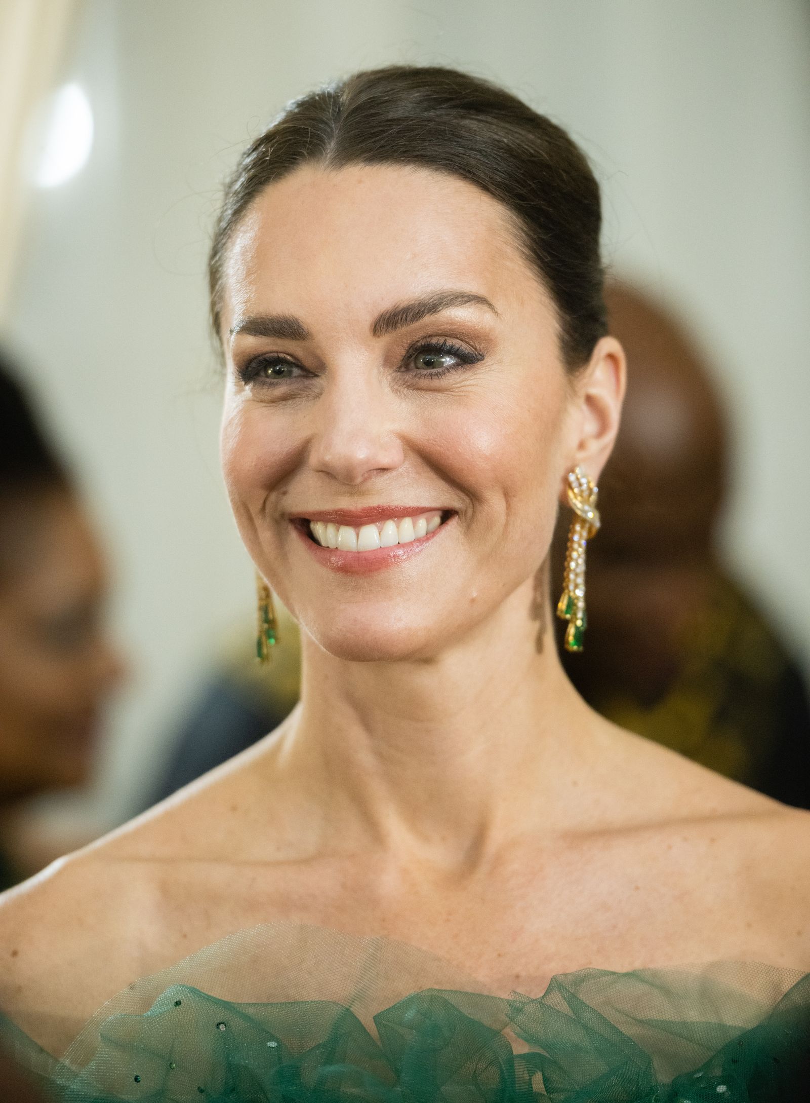 Image may contain Human Person Face Evening Dress Fashion Clothing Gown Apparel Robe and Dimples