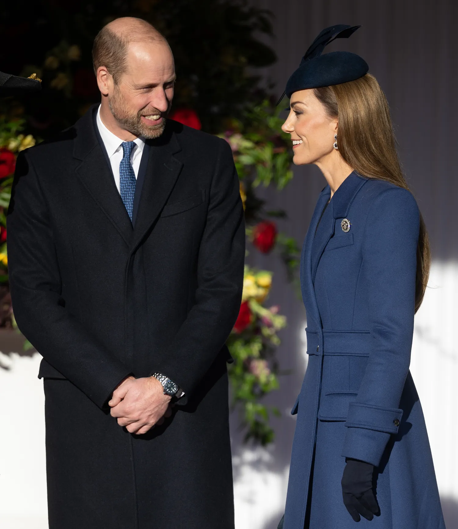 Prince William, Prince of Wales and Catherine, Princess of Wales ahead of the ceremonial welcome for the state visit to the UK of the President of the Federal Republic of Germany 