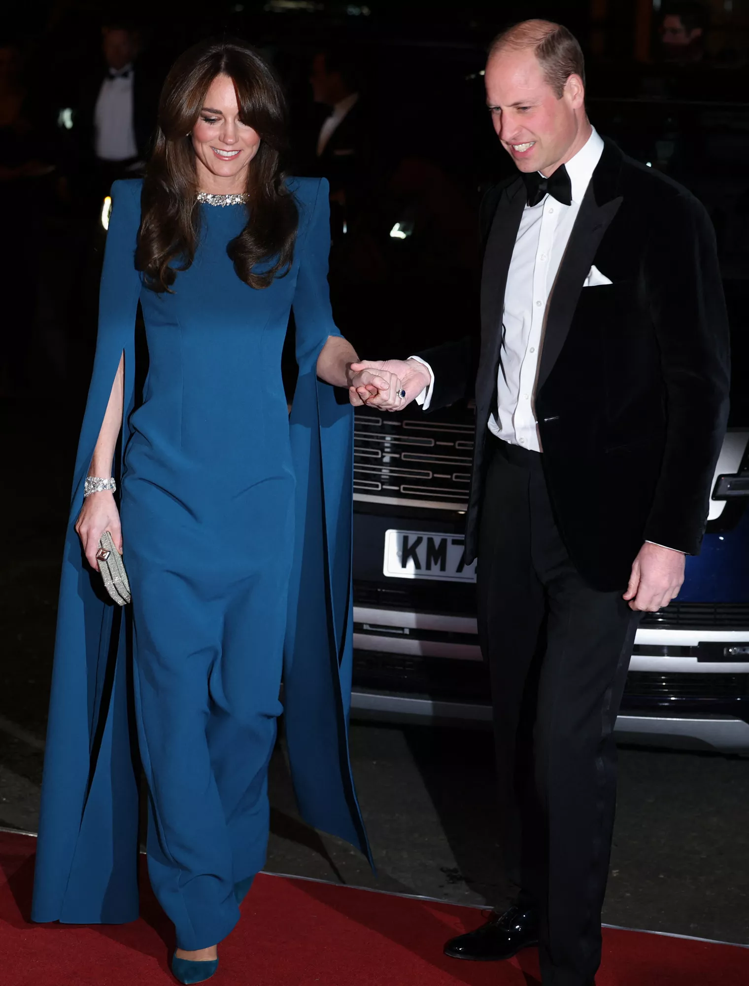 Britain's Catherine, Princess of Wales and Britain's Prince William, Prince of Wales arrive to attend the Royal Variety Performance at the Royal Albert Hall in London on November 30, 2023. 