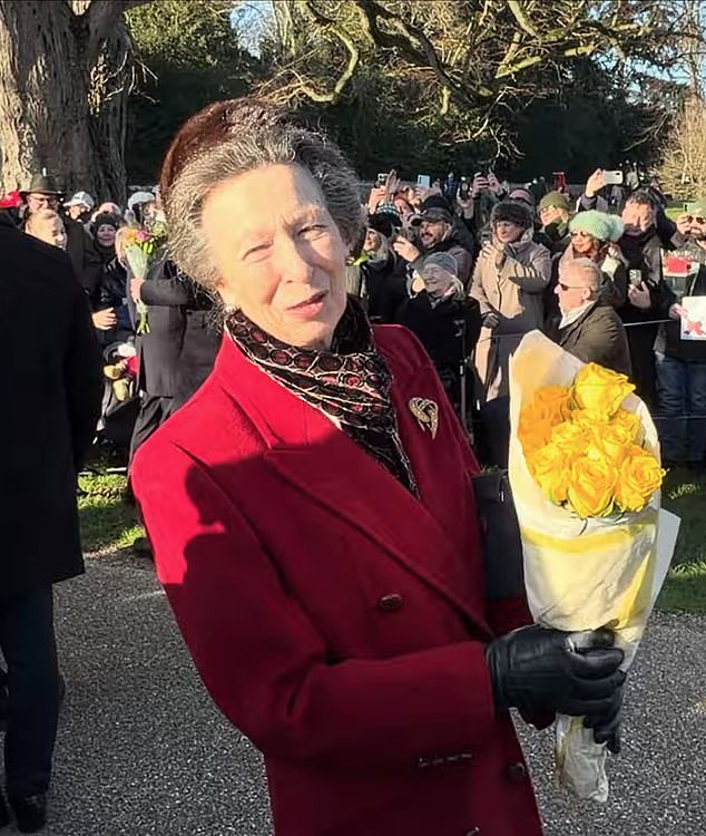 The clip, which was first posted to the King's Guards and Horse UK's YouTube channel, captured the unsuspecting royal turning around in surprise after she heard the woman call her name