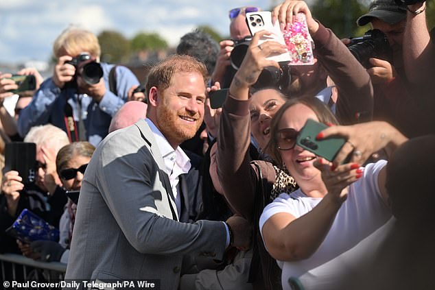Prince Harry (pictured) will receive automatic taxpayer-funded armed police protection when he visits the UK, according to sources close to the Sussexes