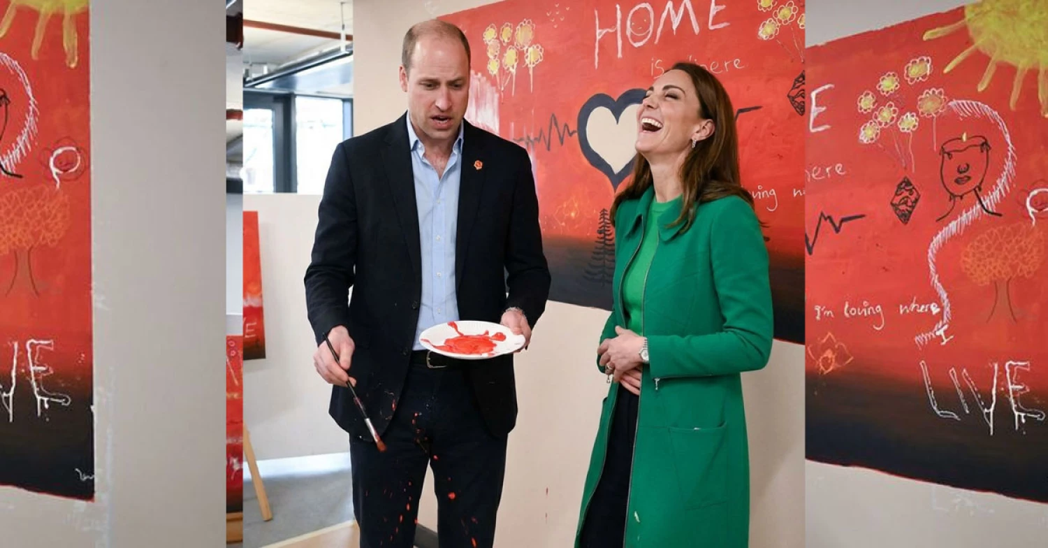 Prince William’s hilarious moment while painting a picture at the Centrepoint charity