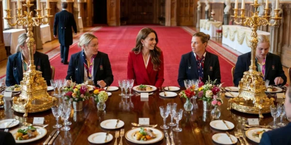 Princess Catherine hosted a lavish reception at Windsor Castle for the Women’s Rugby World Champion, featuring an extravagant menu. Princess Catherine hosted a lavish reception at Windsor Castle for the Women’s Rugby World Champion, featuring an extravagant menu.